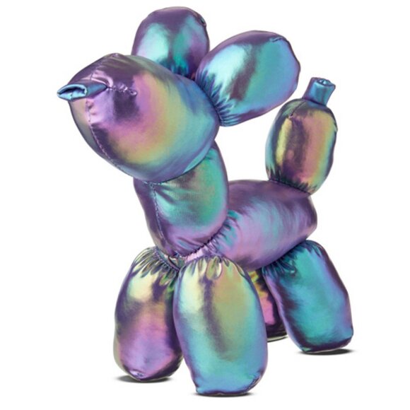 Way To Celebrate Other - Balloon Dog Plush Iridescent NWT Purple Pink Green Rainbow For Display or Play!